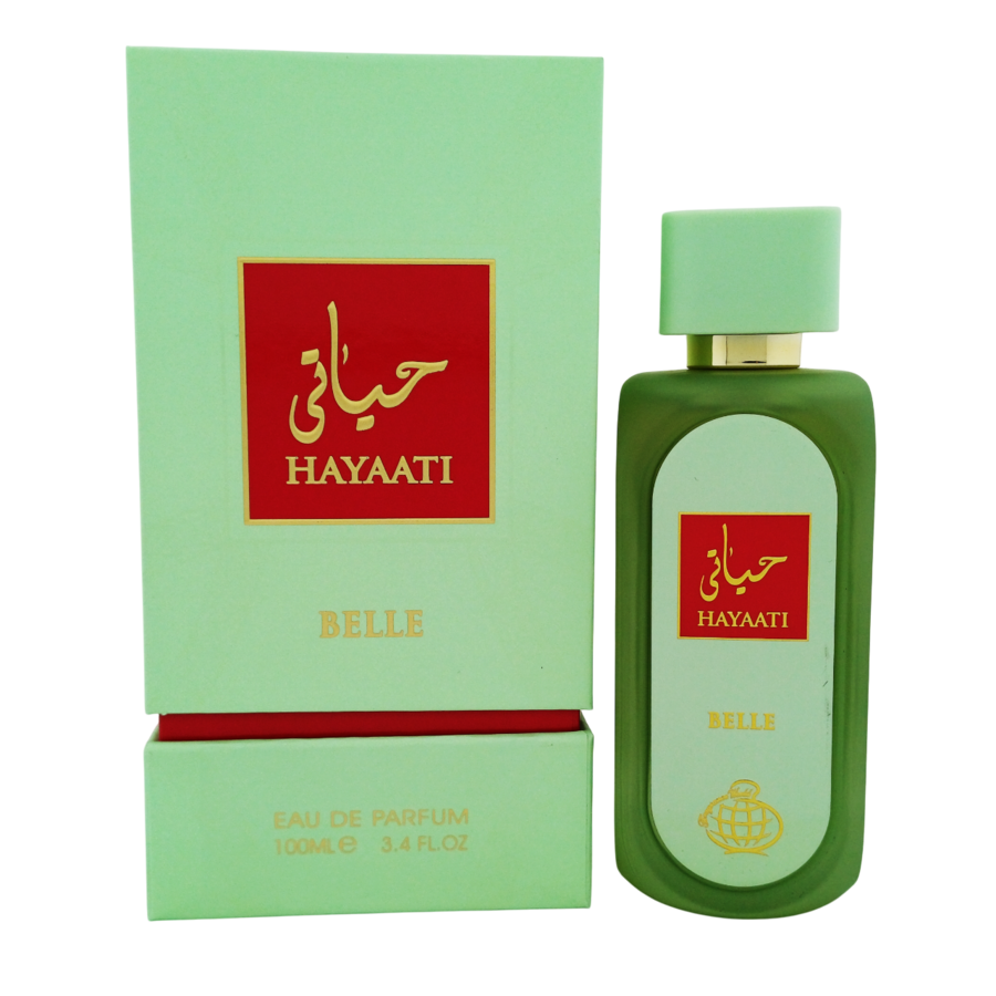 عطر حیاتی بل (حیاتی سبز) از برند فراگرنس ورد (Fragrance World Hayaati Belle Eau De Parfum 100ml)