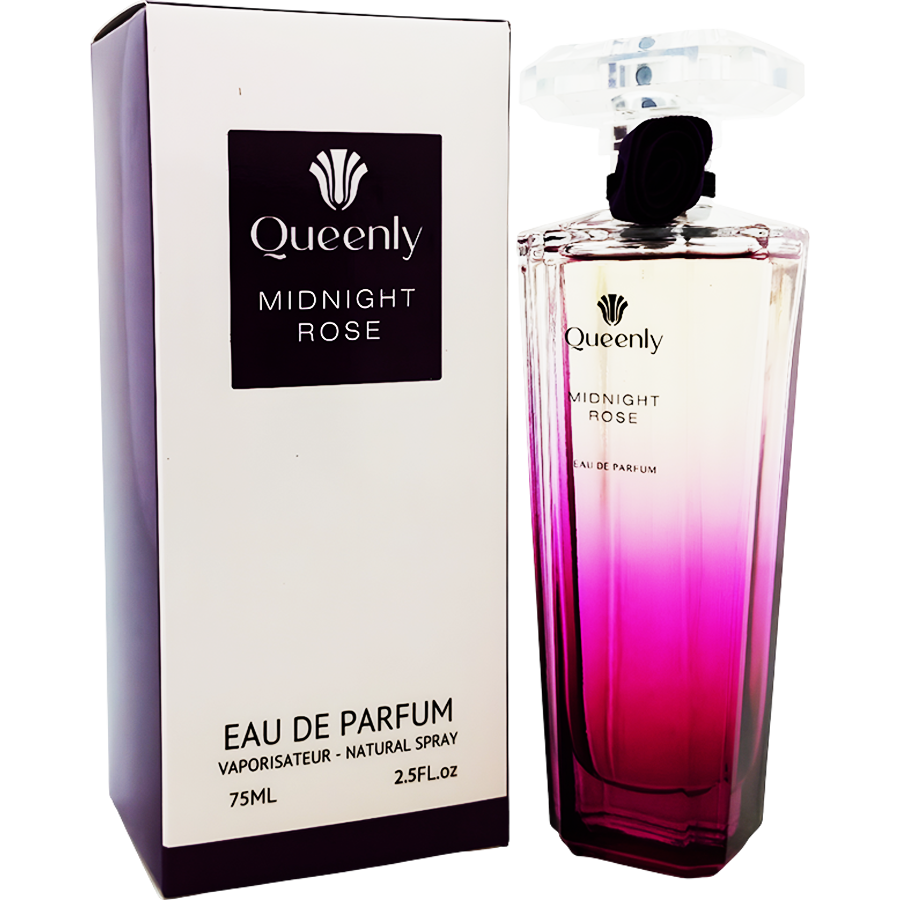 ادوپرفیوم میدنایت رز از برند کویین‌لی (Queenly MIDNIGHT ROSE Eau De Parfum 75ml)